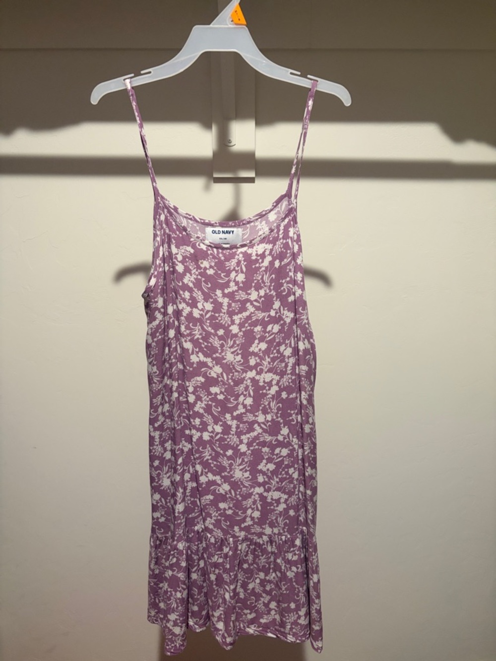 Old Navy Mauve Floral Slip Dress - Mauve/White